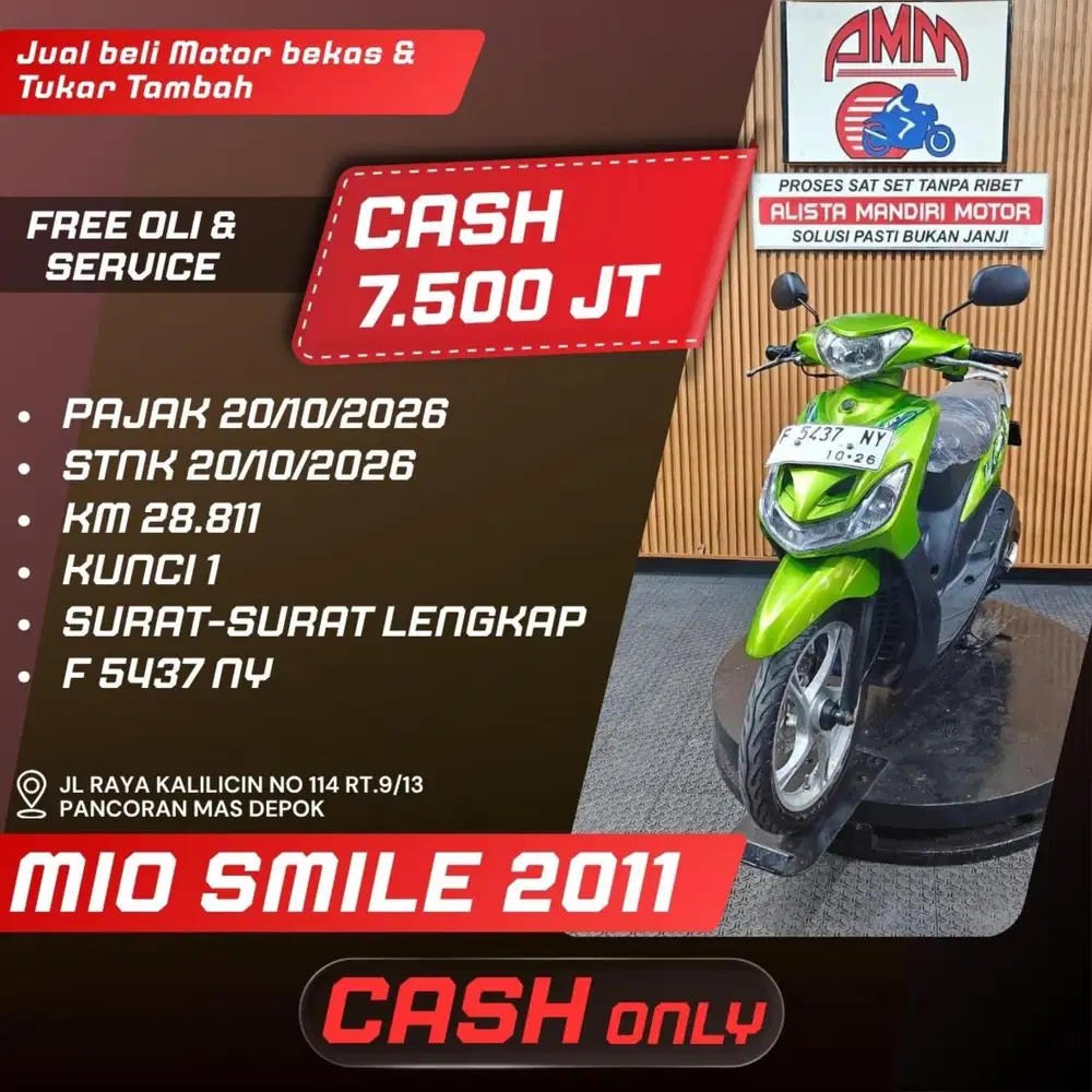 MIO SMILE 2011 CASH ONLY ALISTA