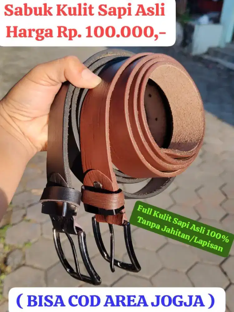 Sabuk Kulit Sapi Asli 100% ( COD Muntilan )