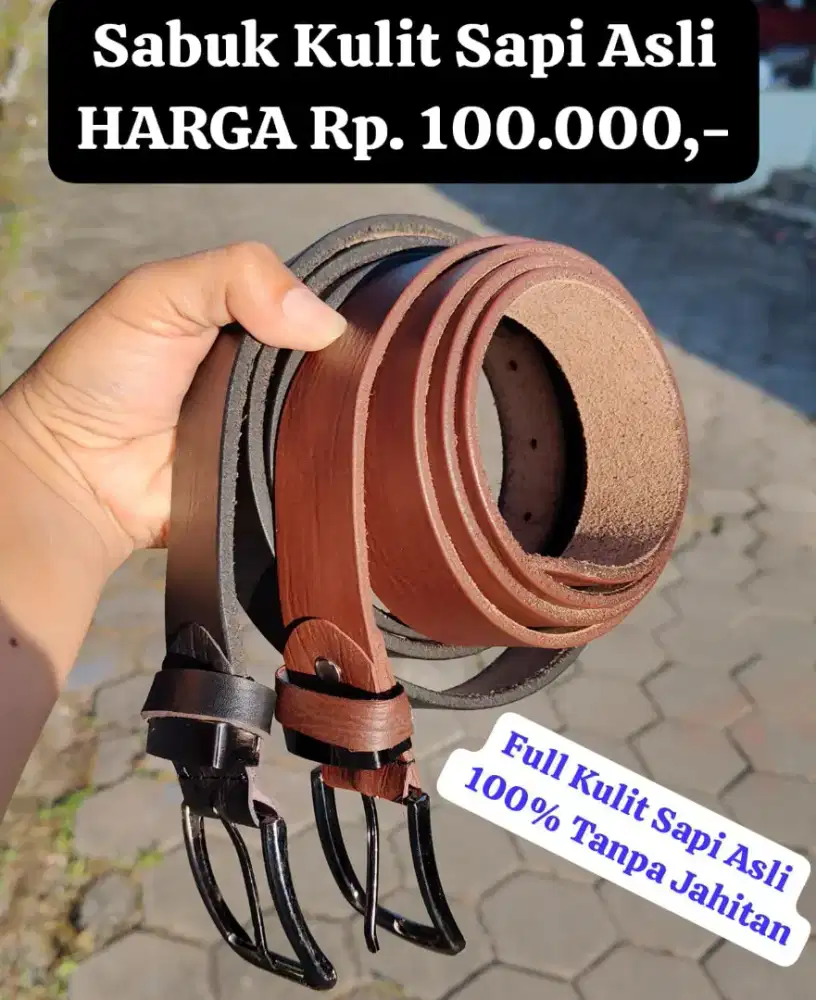 Sabuk Kulit Sapi Asli ( COD Klaten )