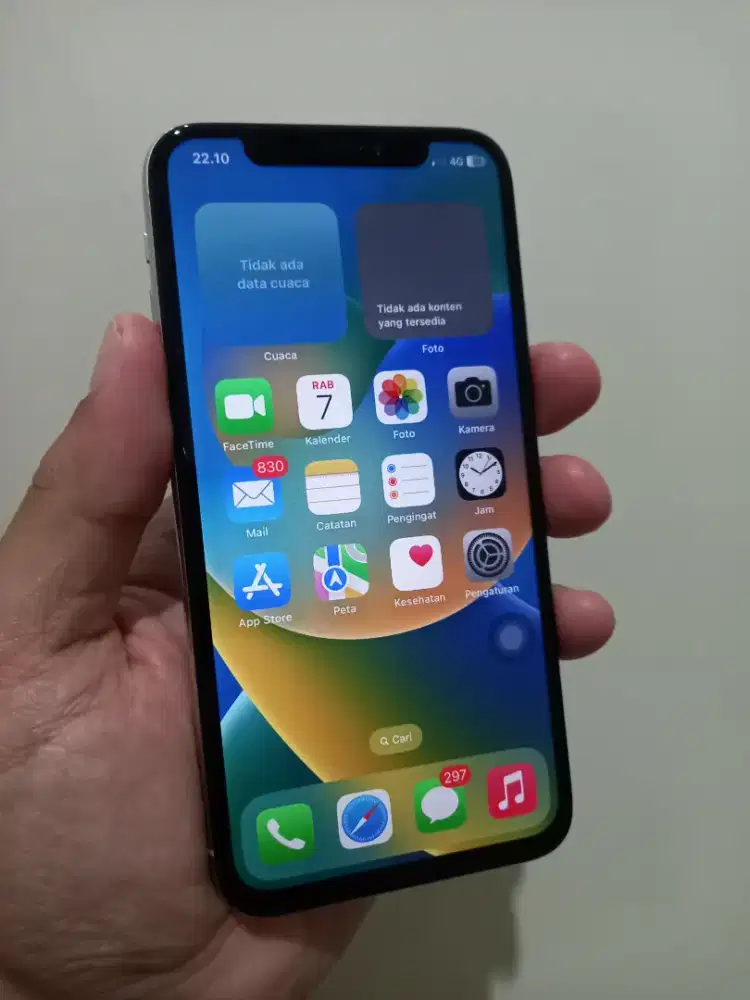 IPhone X White 64Gb Batangan ex inter ada minus