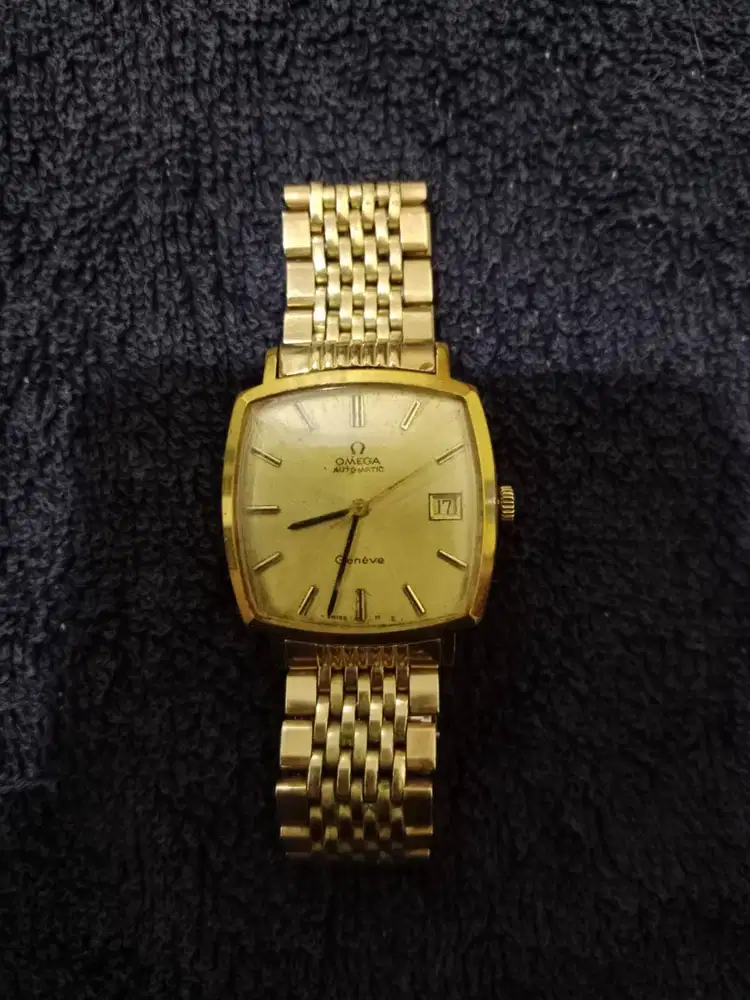 Jam Tangan Omega Geneve Automatic Vintage Gold Date 1970an