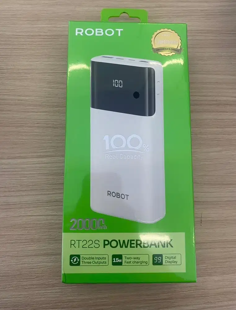 powerbank robot rt22s white 20.000mAh