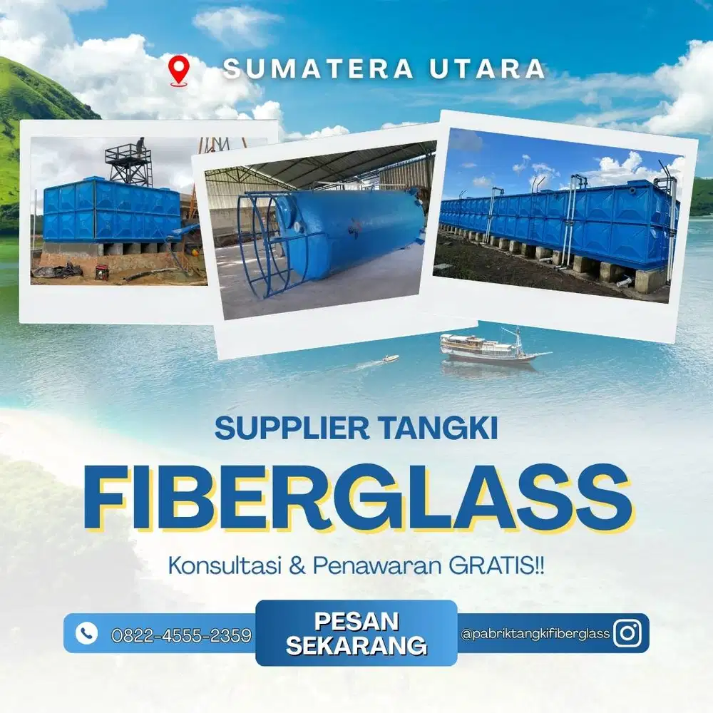 Tangki Fiberglass-Jual Tangki Air, Panel Silinder Tebing Tinggi