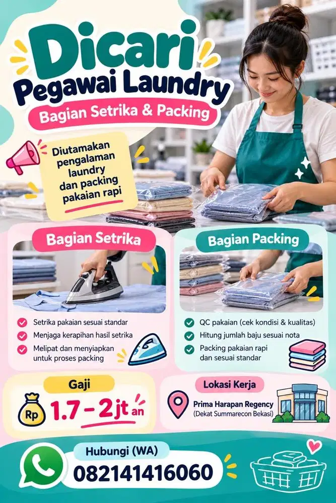Lowongan Kerja - Pegawai Laundry