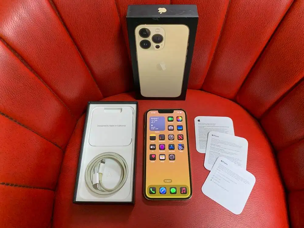 iPhone 13 Pro 128gb Gold All Operator Pemakaian Lama Fullset