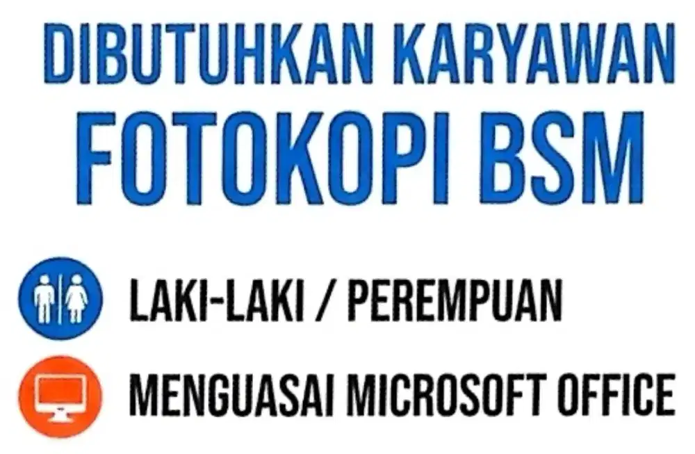 LOWONGAN PEKERJAAN STAFF FOTOCOPY