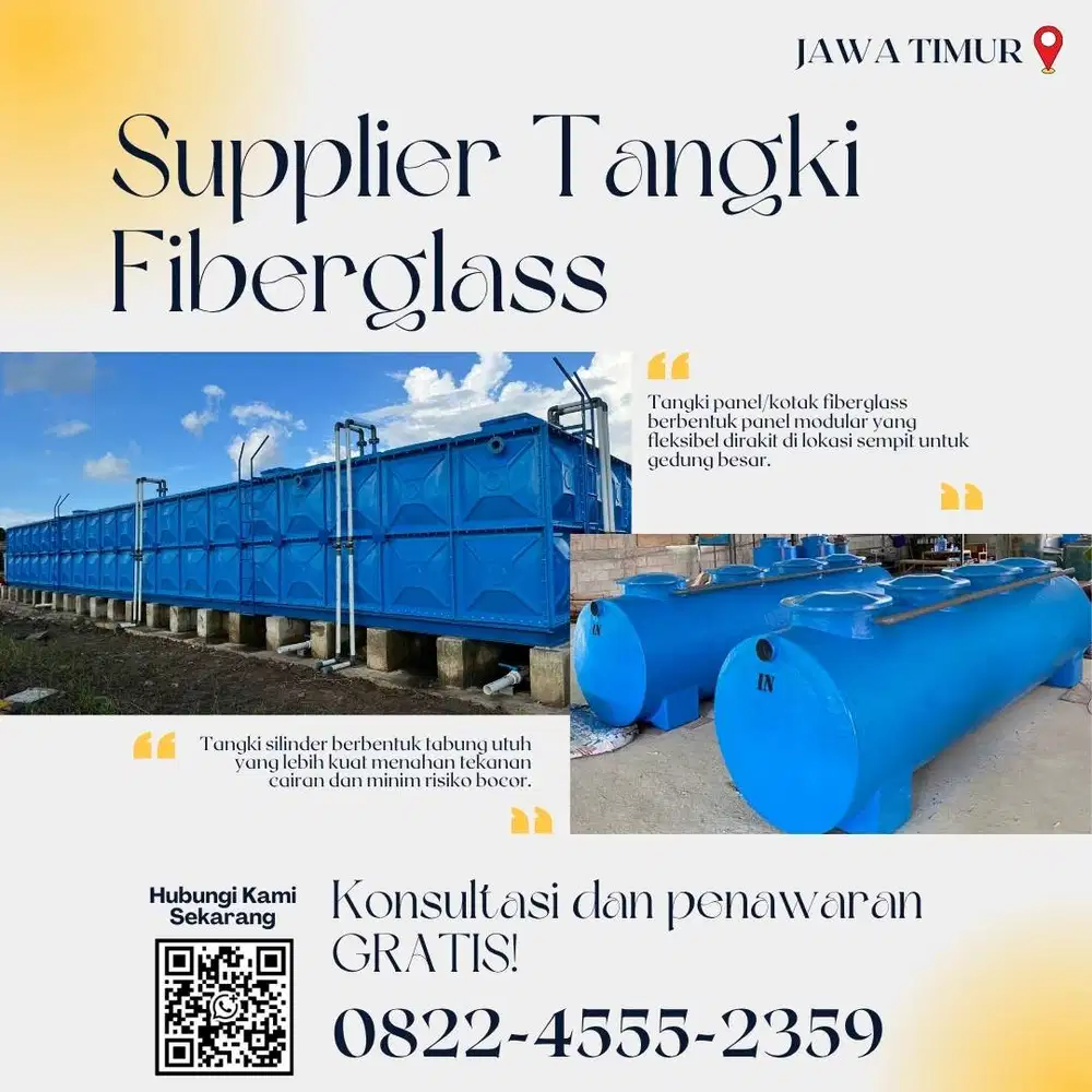 Tangki Fiberglass FRP-Panel Tank, Roof Tank & Ground Tank Bangkalan