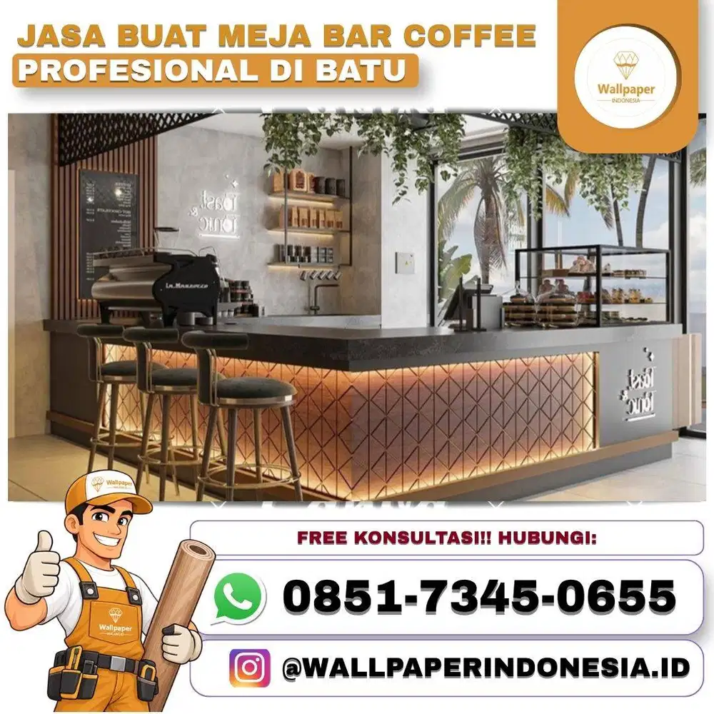 JASA BUAT MEJA BAR COFFEE PROFESIONAL DI BATU