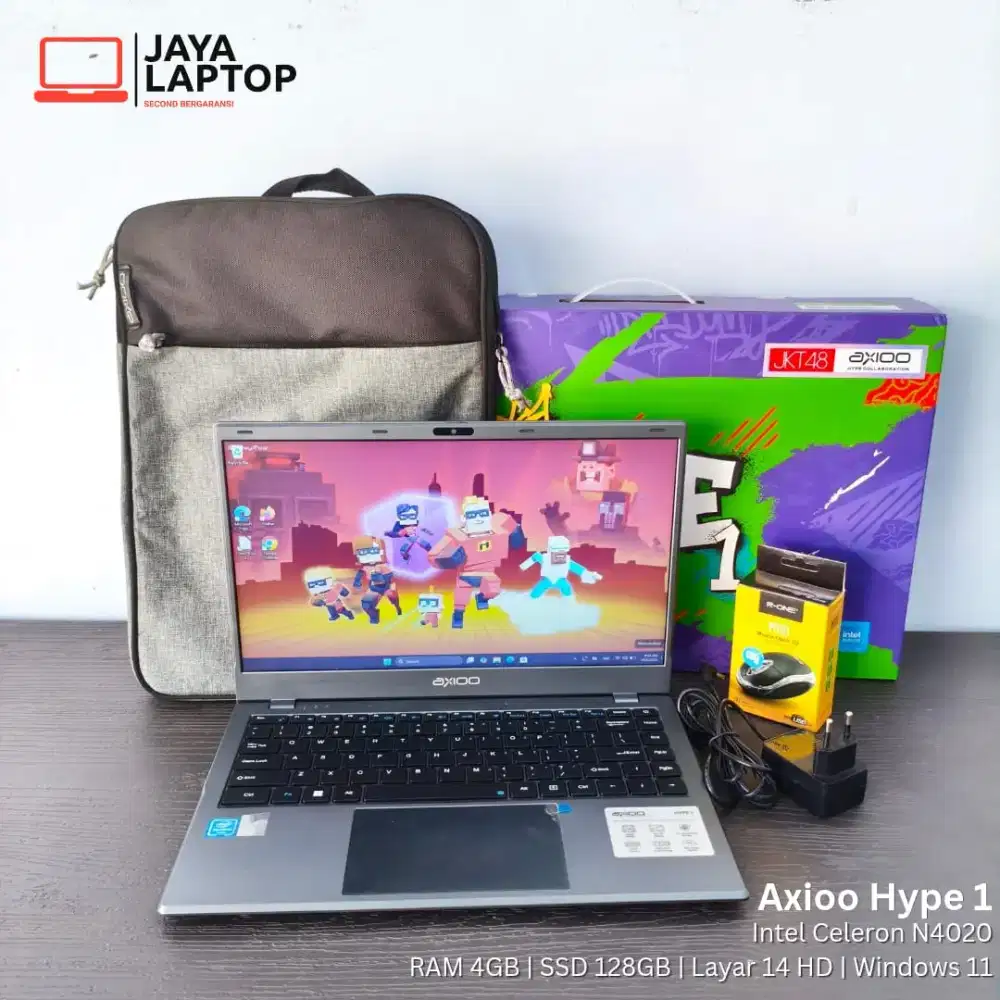 Axioo Hype 1 intel N4020 4/128GB 14 inch Laptop Second Bekas Murah