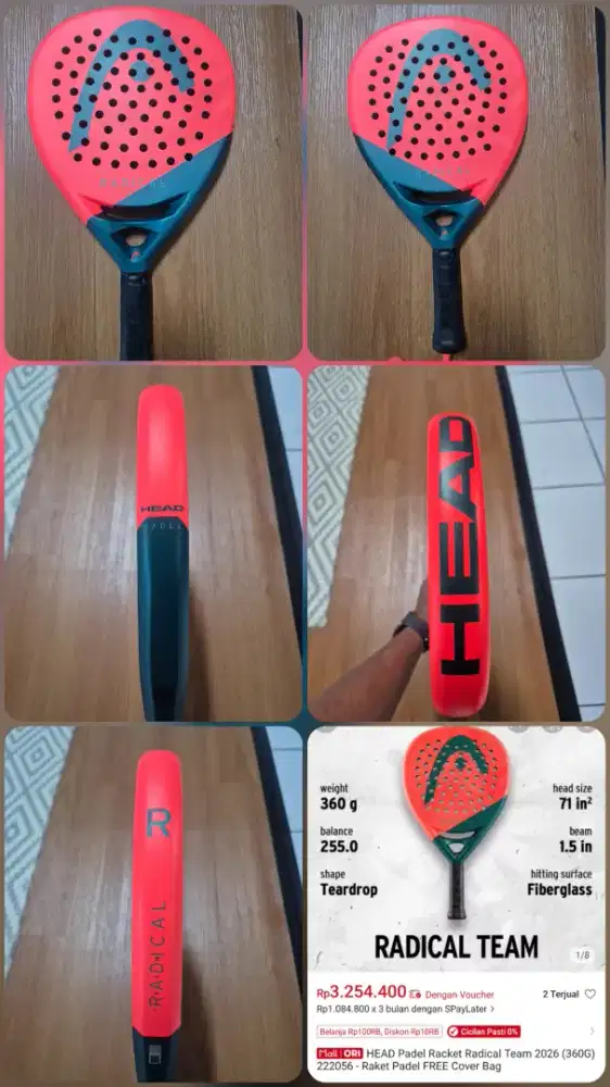 For Sale : Raket Padel Head Radical Team