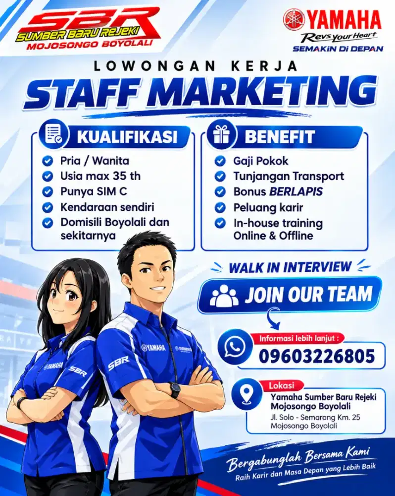 Loker Marketing Yamaha