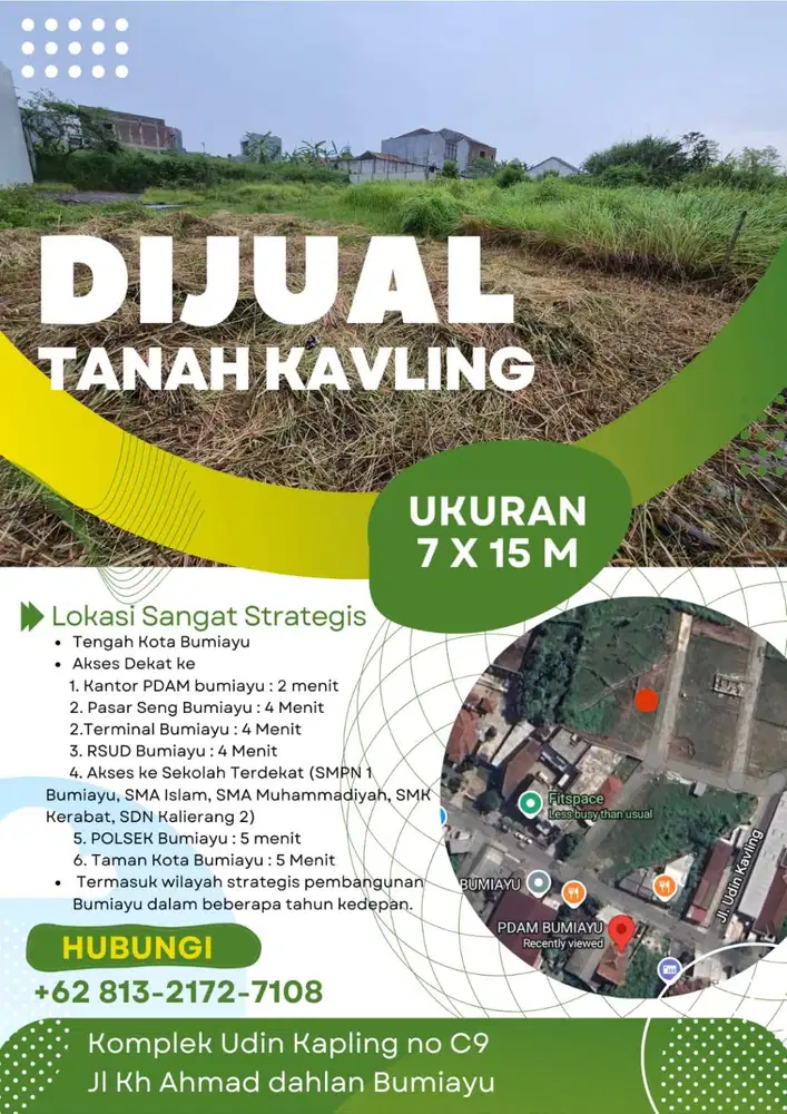 Investasi Tanah Strategis di Pusat Bumiayu! Cocok untuk hunian pribadi