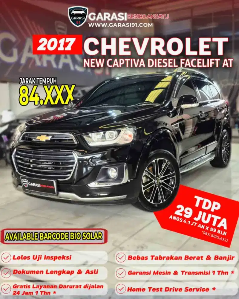 [Tdp 29 JT] CHEVROLET NEW CAPTIVA LTZ FACELIFT 2.0 AT 2017