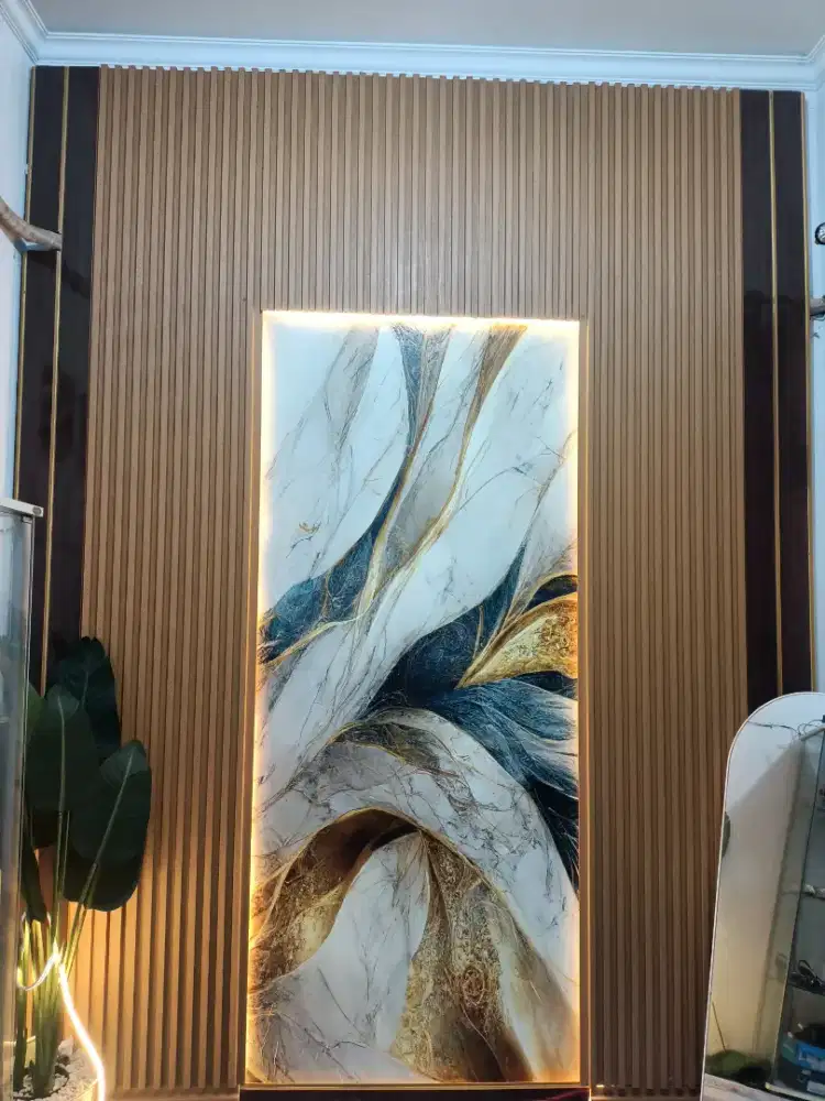 Wallpanel dinding bahan pvc
