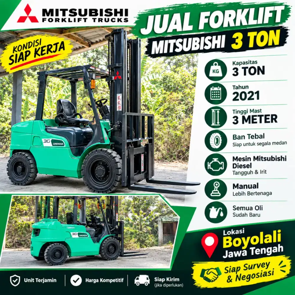 Forklift 3 Ton Mitsubishi 2021