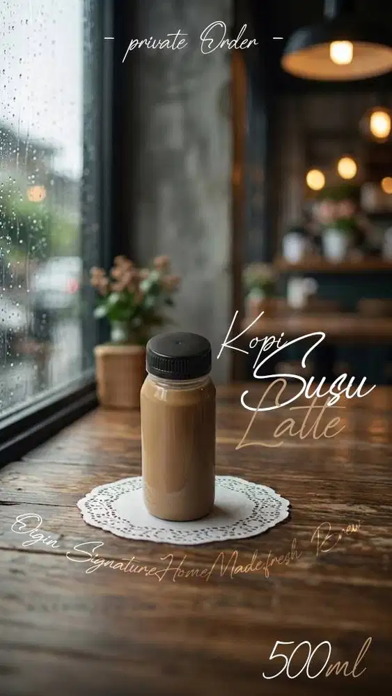KOpi Susu Latte Origin 500ml (free ongkir 3km radius)