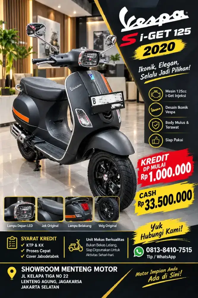VESPA MATIC KREDIT DP MULAI 1JUTAAN