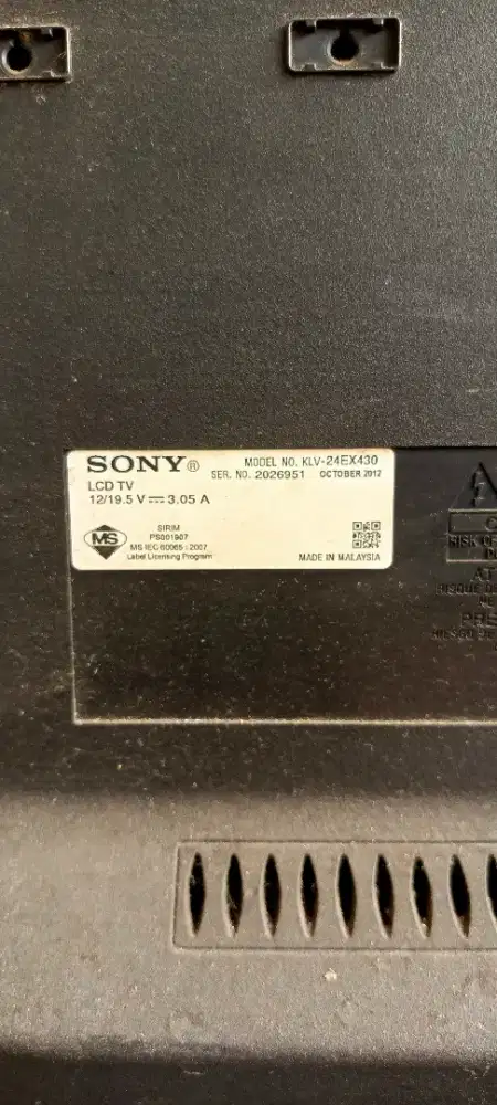 Sony Bravia 24 in