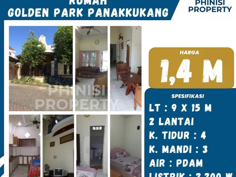 Dijual Rumah Kompleks Golden Park Panakkukang