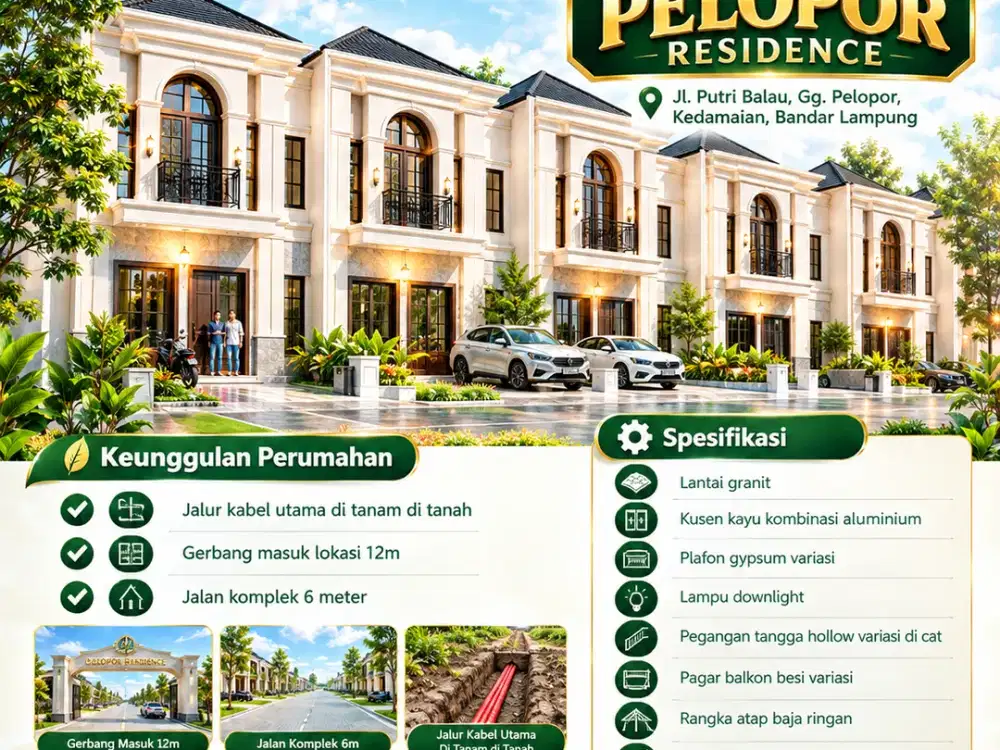 Rumah 2 Lantai Di Kedamaian Bandar Lampung