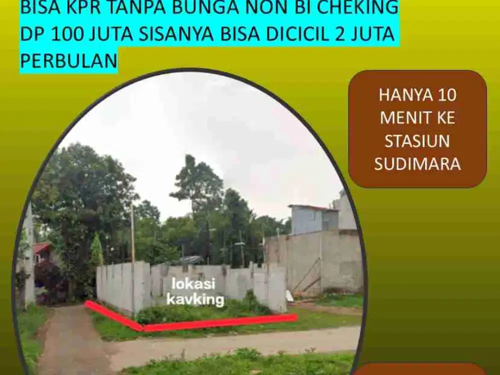 dijual kvling akses mobil sdh ada bangunan separoh