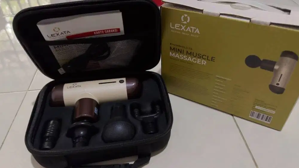 LEXATA MINI MUSCLE MASSAGER Alat Pijat Elektrik Portable – Ringkas