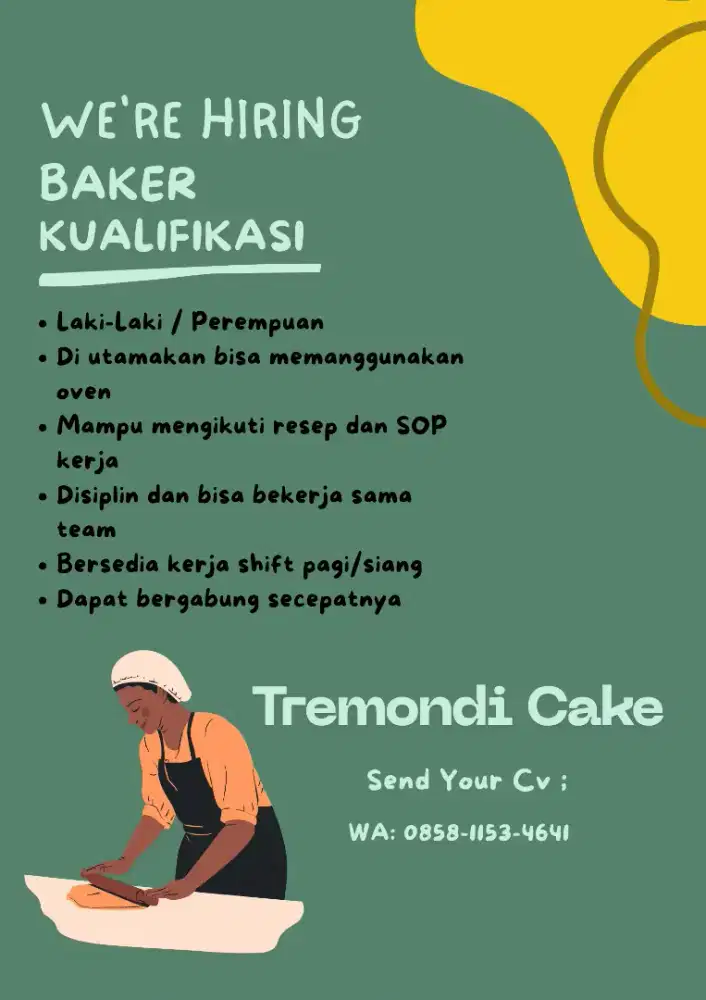 Lowongan kerja baker