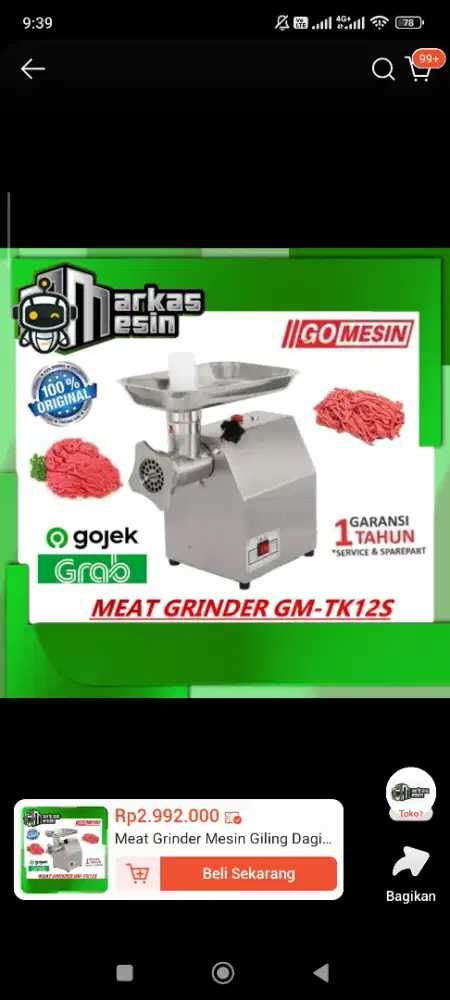 dijual mesin giling belum pernah dipakai sama sekali
