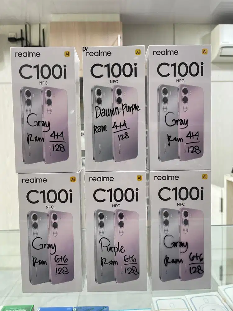 Baru...Realme C100in Ram 6/128 Grs Resmi (Warna : Grey,Purple)