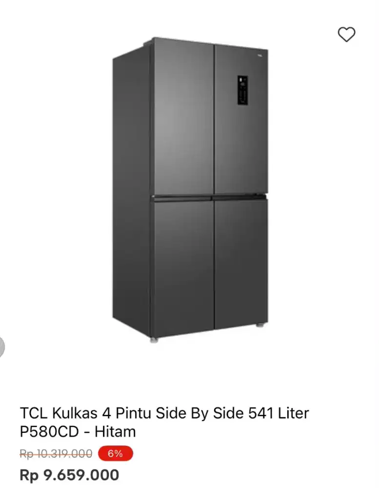 KULKAS TCL 4 PINTU 541LTR P580CD