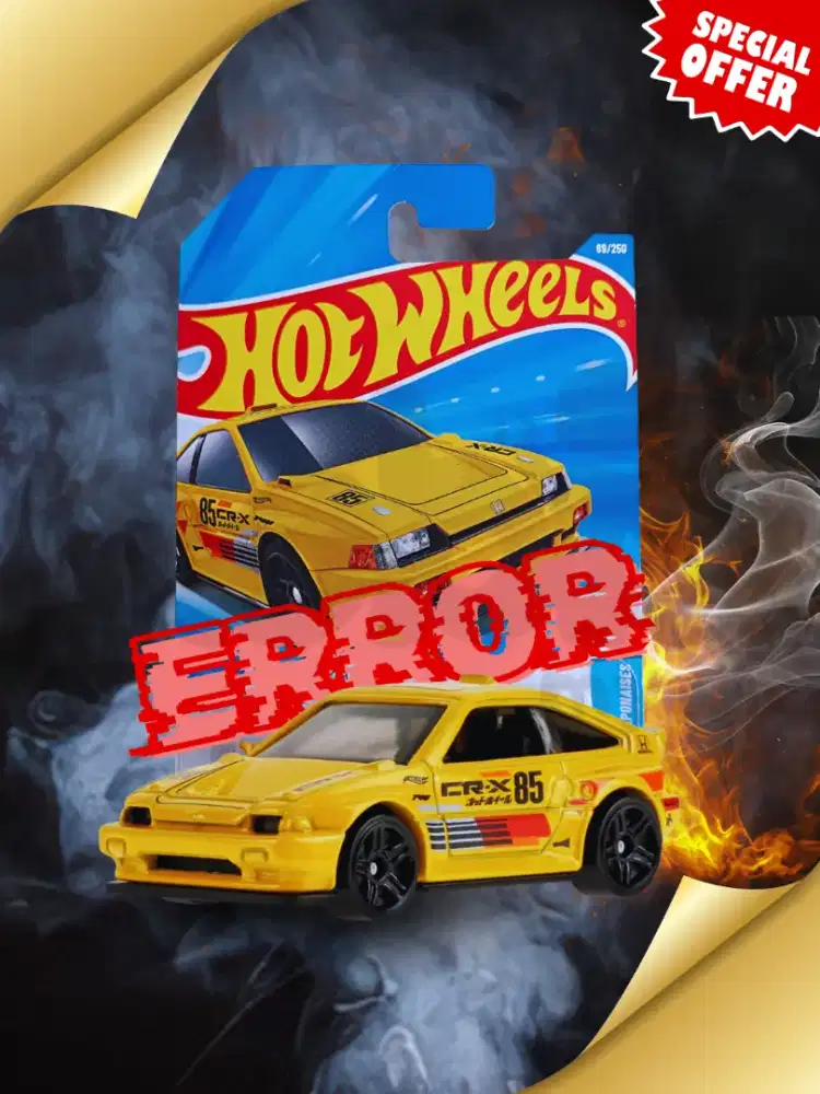 ERROR Hot Wheels Honda CRX J-imports 2026 Kuning Diecast Mainan Mobil