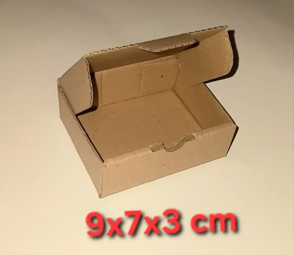 Kardus 20 pcs. kotak kardus ukuran 9x7x3 cm diecut