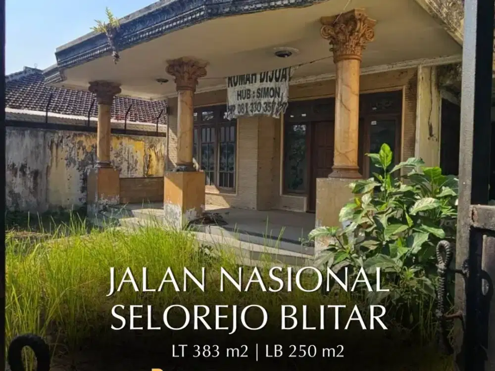 DI JUAL Rumah hitung tanah Jln Nasional III selorejo  kab Blitar