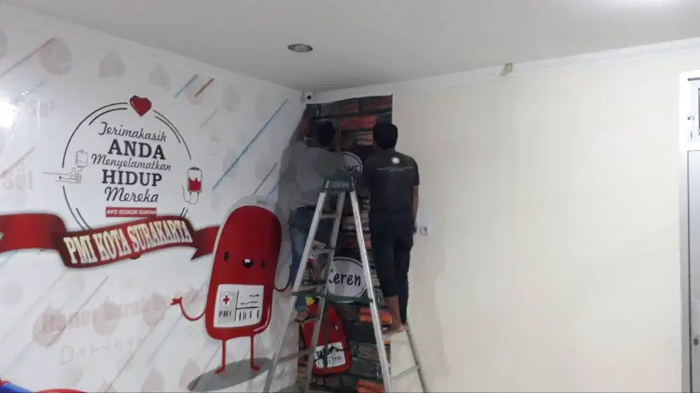 Sticker Dinding, Wallsticker cafe, pemandangan kamar rumah, kantor, dl