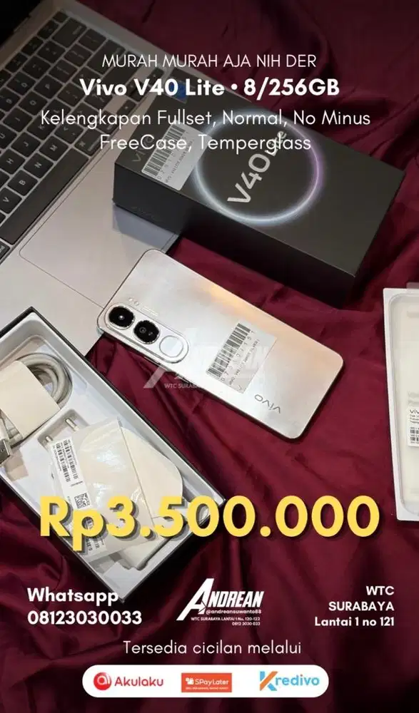 Second Vivo V40 Lite 8/256 gb resmi