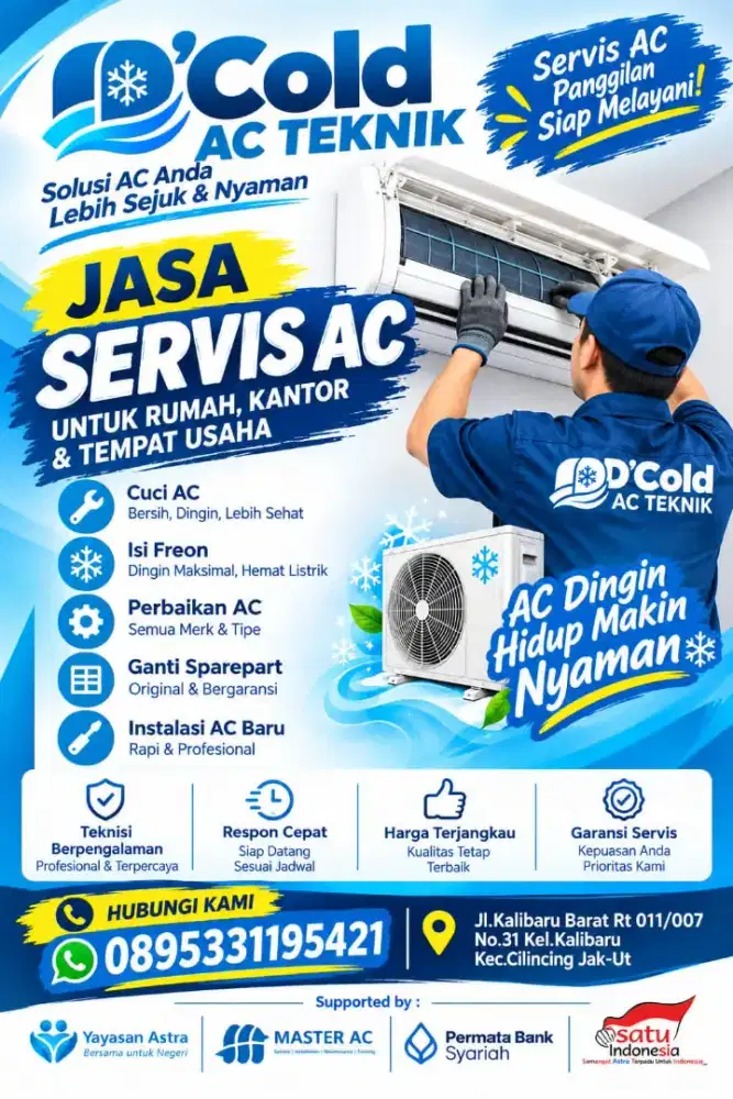 Servis AC, mesin cuci dan kulkas