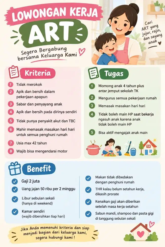 dibutuhkan ART serabutan