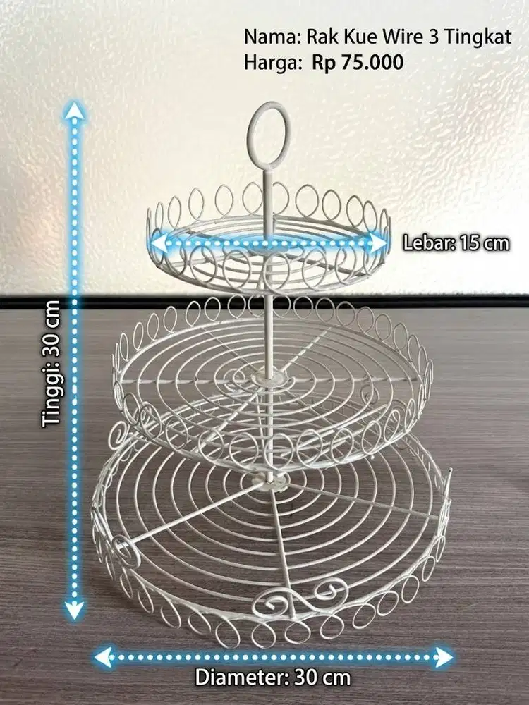 Stokes Stand Cupcake / Rak Display Kue & Dessert 3 Tingkat