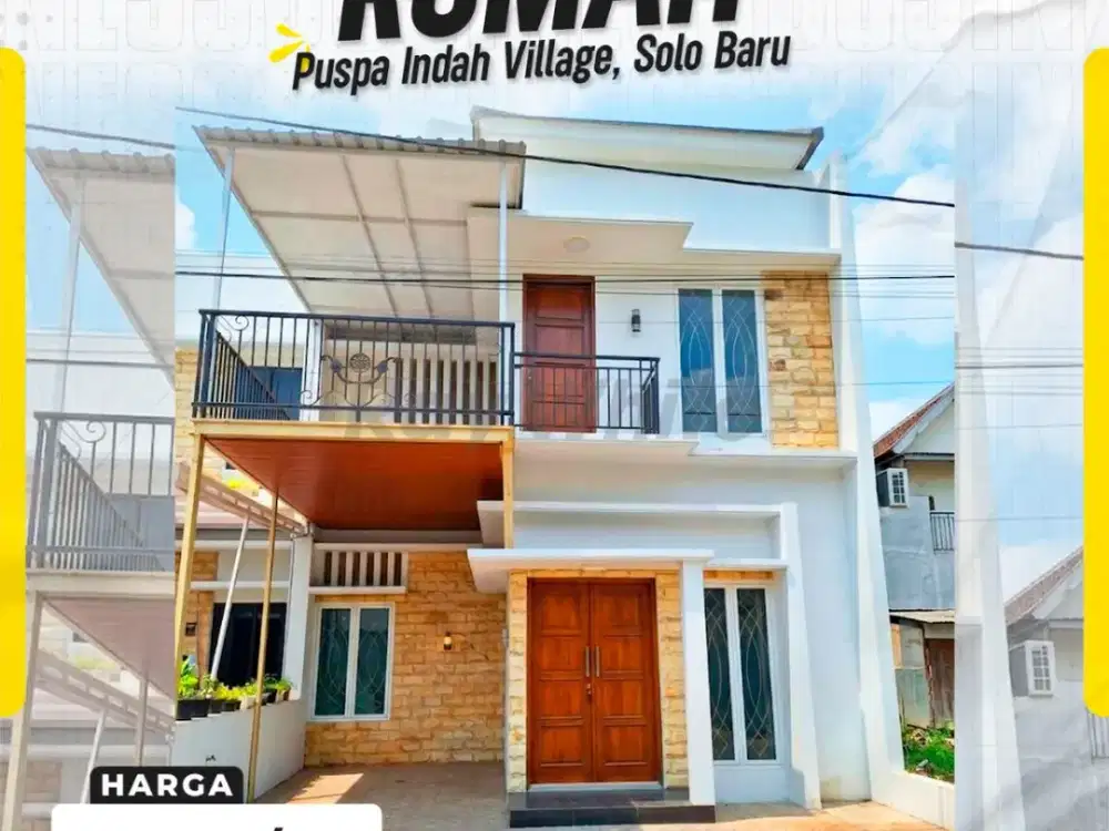 Rumah Cluster 2 Lantai di Solo Baru Bangunan Modern Semi Furnished Siap Pakai