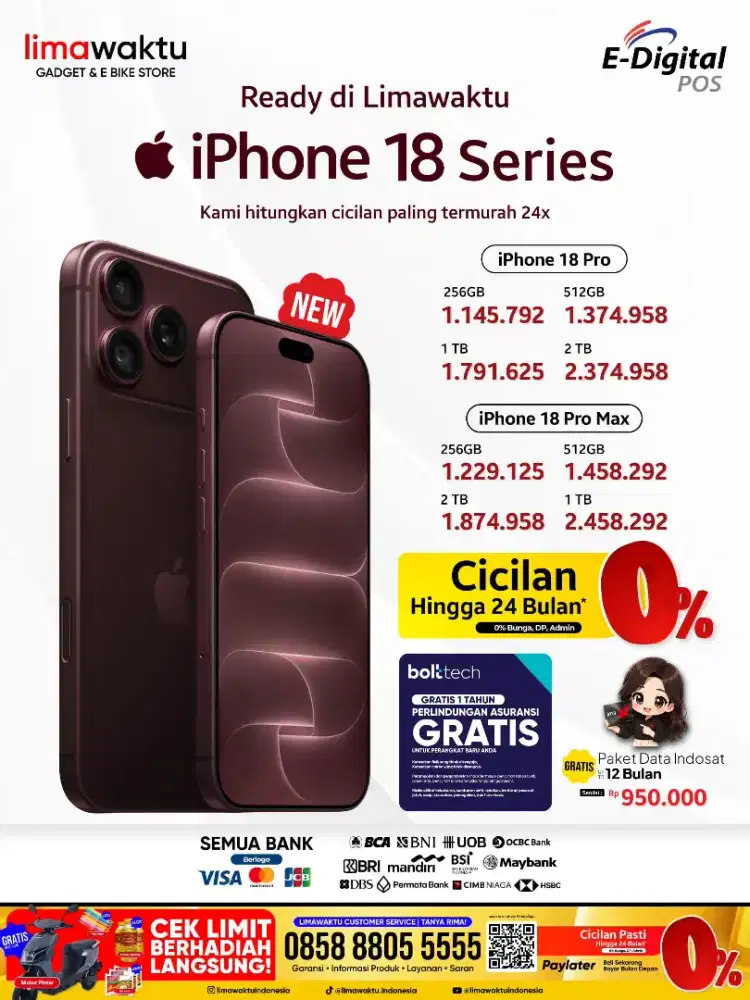 OPEN P.O IPHONE 18 CUKUP 200RB SAJA