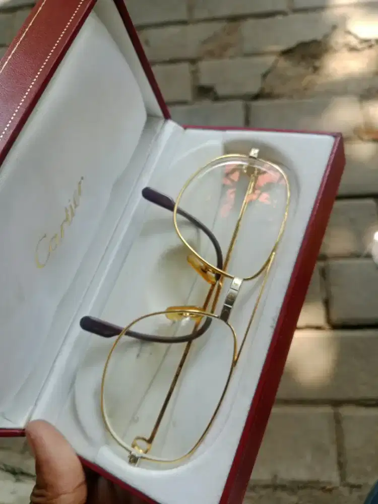Kaca mata Cartier France gold 1986 original muluss