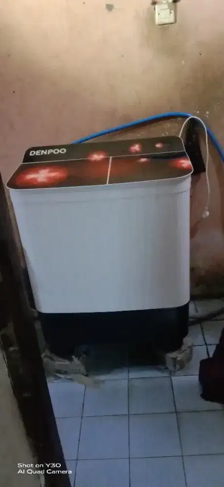 Dijual mesin cuci denpoo type temperdglass 9kg
