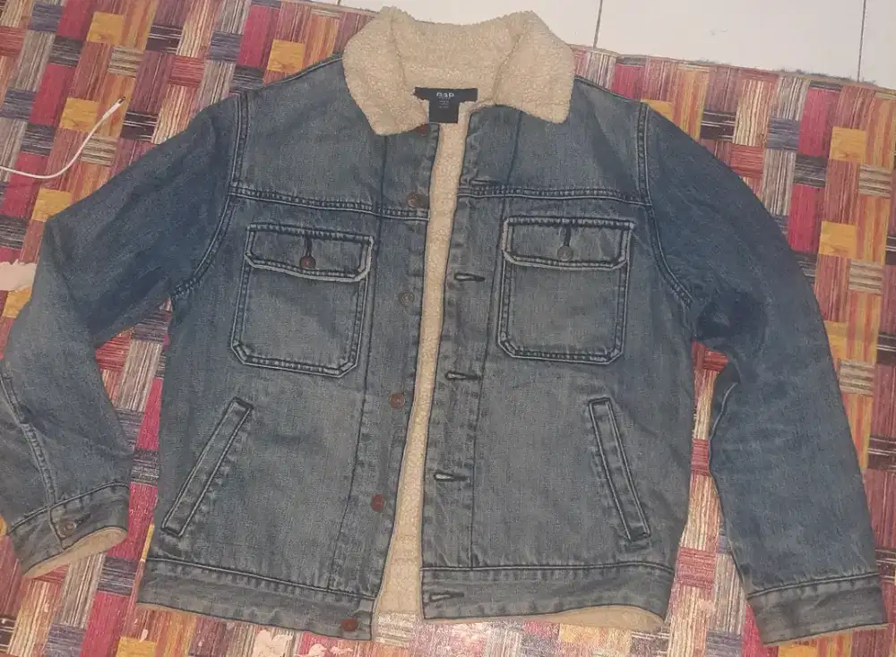 gap denim sherpa