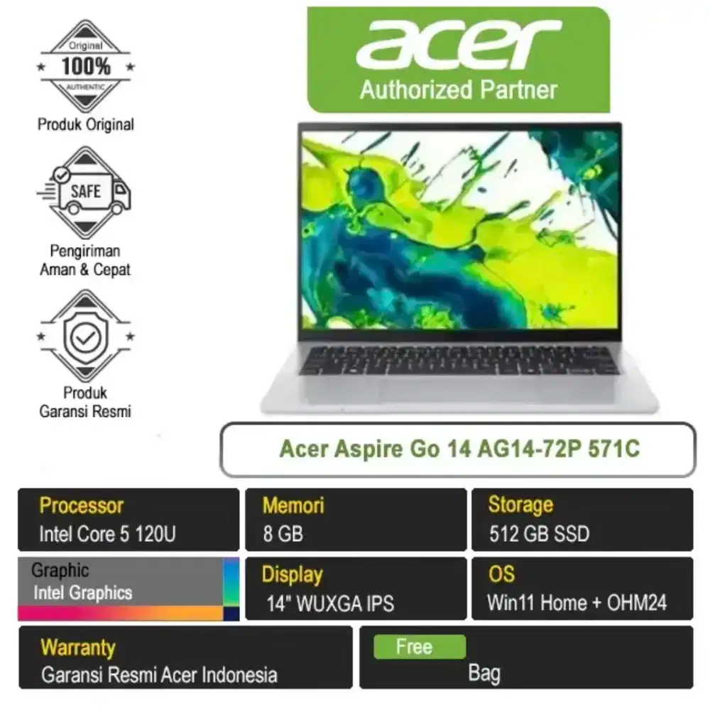 Acer Aspire Go 14 AG14-72P 571C /Intel Core 5
