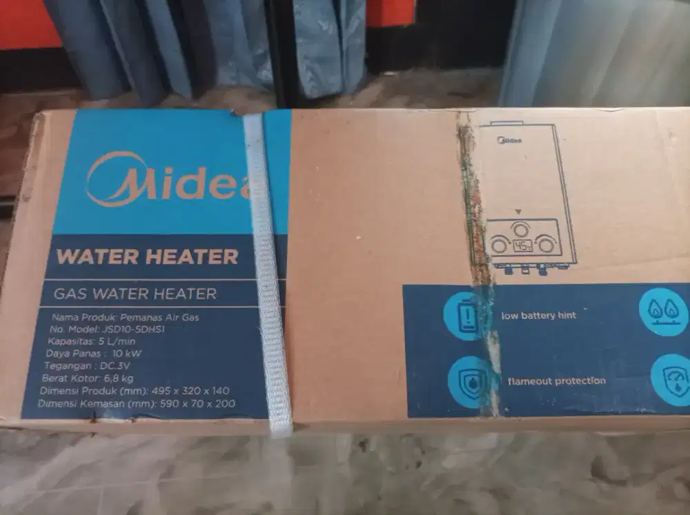 WATER HEATER / PEMANAS AIR MIDEA JSD10-5DHS1 LPG