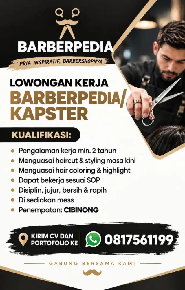 Dibutuhkan Capster Barbershop