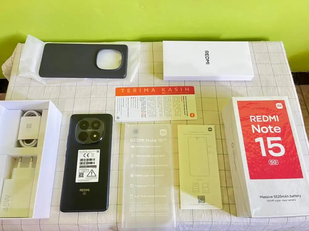 REDMI NOTE 15 5G 8/256 PEMAKAIAN SINGKAT BH 100% SEPERTI OPEN DUS