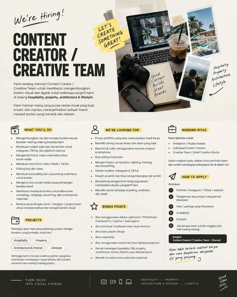 Conten Creator or Creative Team