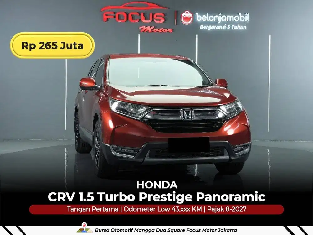 [GARANSI 5TH LOW KM] Honda CRV CR-V CR V Turbo Prestige 2016/2017/2018