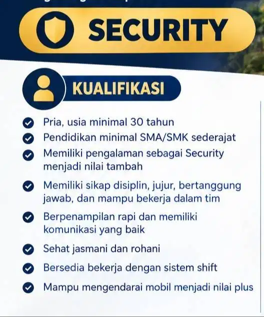 Loker Satpam/Security